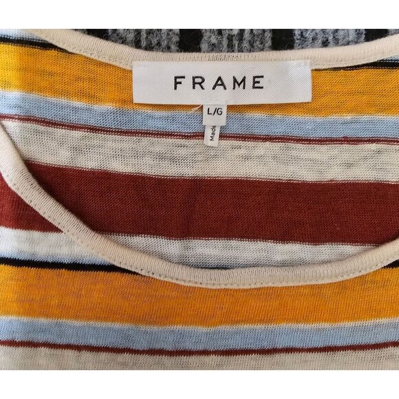Frame striped sleeveless Tank top‎ size large - Picture 2 of 5